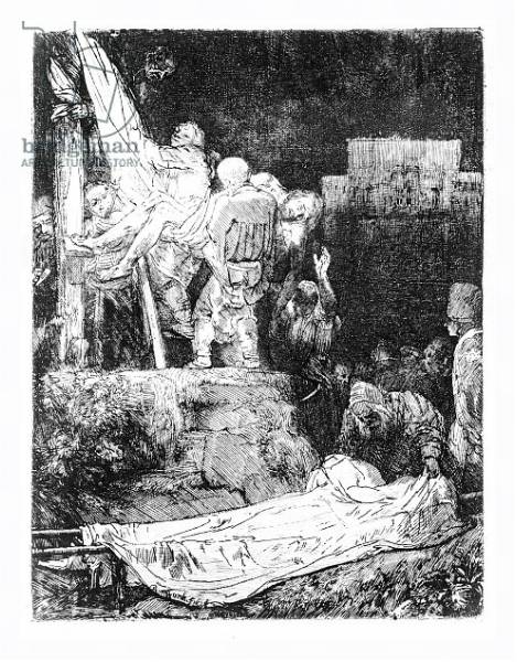 Постер The Descent from the Cross, 1654 с типом исполнения На холсте в раме в багетной раме 221-03