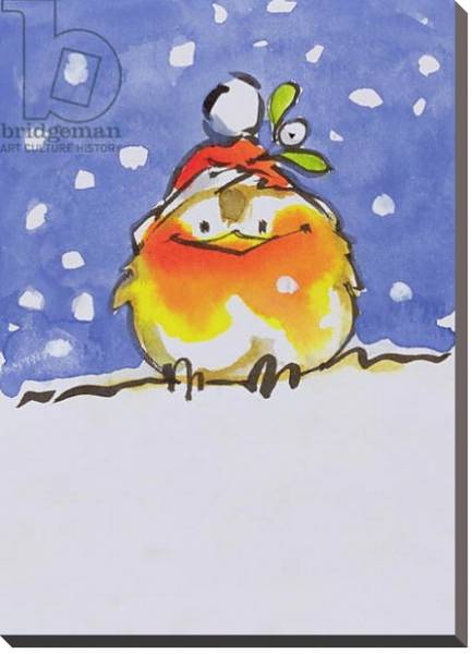 Постер Christmas Robin с типом исполнения На холсте без рамы