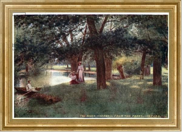 Постер The River Cherwell, from the Parks, Oxford с типом исполнения На холсте в раме в багетной раме NA033.1.051