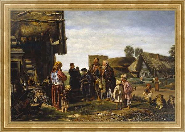 Постер The Pilgrims, 1870 с типом исполнения На холсте в раме в багетной раме NA033.1.051