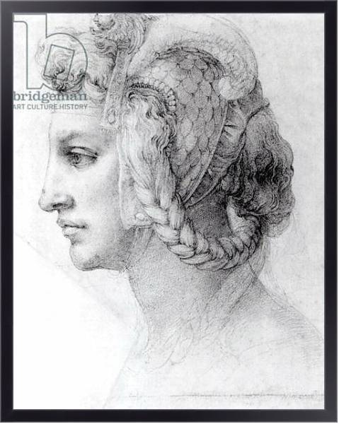Постер Ideal Head of a Woman, c.1525-28 с типом исполнения На холсте в раме в багетной раме 221-01
