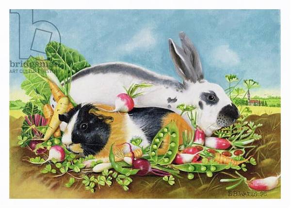 Постер Rabbit and Guinea Pig, 1998 с типом исполнения На холсте в раме в багетной раме 221-03