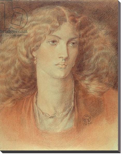 Постер Head of a Woman, called Ruth Herbert, 1876 с типом исполнения На холсте без рамы