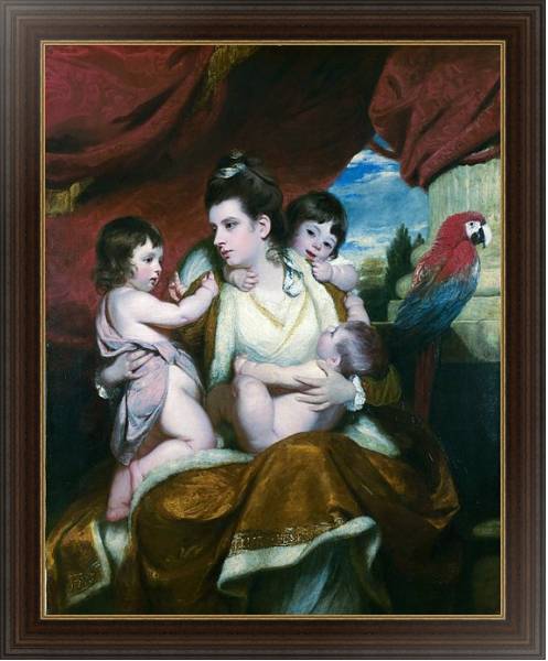 Постер Леди Кокбурн и ее три старших сына с типом исполнения На холсте в раме в багетной раме 1.023.151