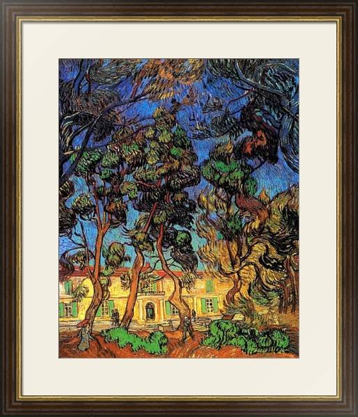 Постер Деревья в саду больницы Сен-Поля с типом исполнения Под стеклом в багетной раме 1.023.036
