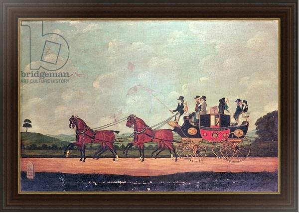 Постер The Dartford, Crayford and Bexley Stagecoach с типом исполнения На холсте в раме в багетной раме 1.023.151