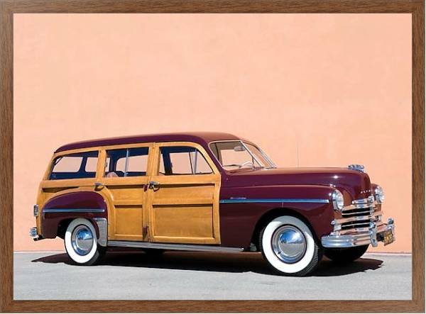 Постер Plymouth Special Deluxe Woody Station Wagon '1950 с типом исполнения На холсте в раме в багетной раме 1727.4310