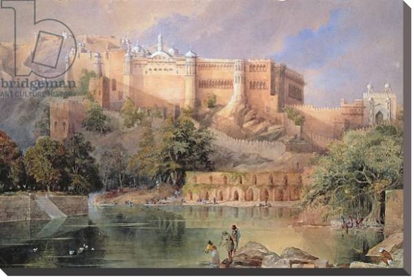 Постер The Fort at Amber, Rajasthan, 1863 с типом исполнения На холсте без рамы
