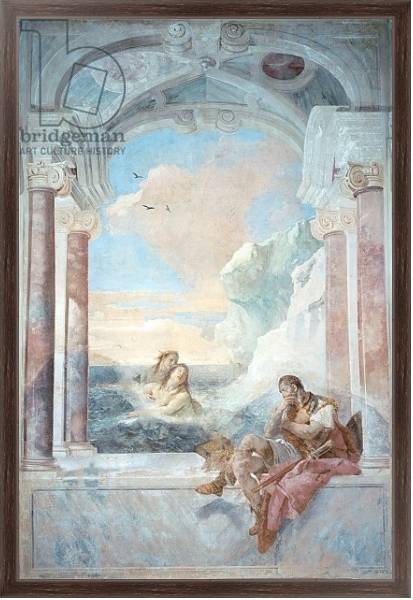 Постер Achilles consoled by his mother, Thetis, from 'The Iliad' by Homer, 1757 с типом исполнения На холсте в раме в багетной раме 221-02