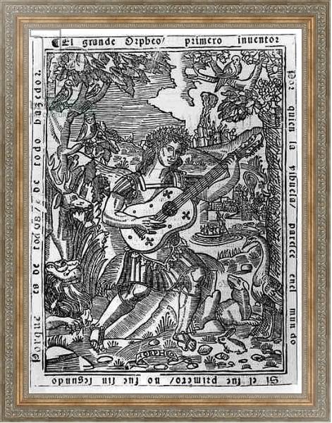 Постер Orpheus Playing Music с типом исполнения На холсте в раме в багетной раме 484.M48.310