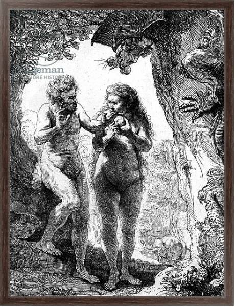 Постер Adam and Eve, 1638 с типом исполнения На холсте в раме в багетной раме 221-02