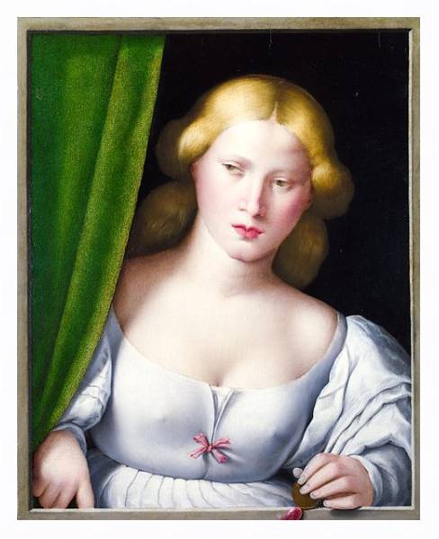 Постер Женщина у окна 2 с типом исполнения На холсте в раме в багетной раме 221-03