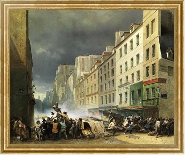 Постер Парижская революция - II с типом исполнения На холсте в раме в багетной раме NA033.1.051