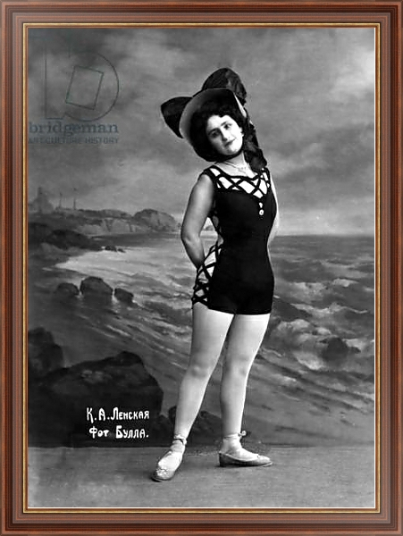 Постер Portrait of actress K. Lenskaya с типом исполнения На холсте в раме в багетной раме 35-M719P-83