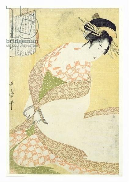 Постер Courtesan Kneeling с типом исполнения На холсте в раме в багетной раме 221-03