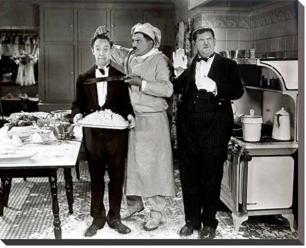 Постер Laurel & Hardy (From Soup To Nuts) с типом исполнения На холсте без рамы