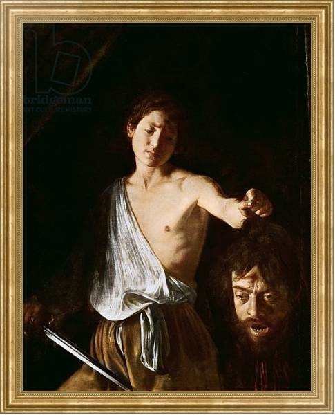 Постер David with the Head of Goliath, 1606 с типом исполнения На холсте в раме в багетной раме NA033.1.051