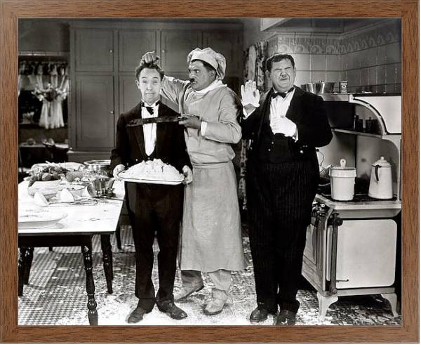Постер Laurel & Hardy (From Soup To Nuts) с типом исполнения На холсте в раме в багетной раме 1727.4310