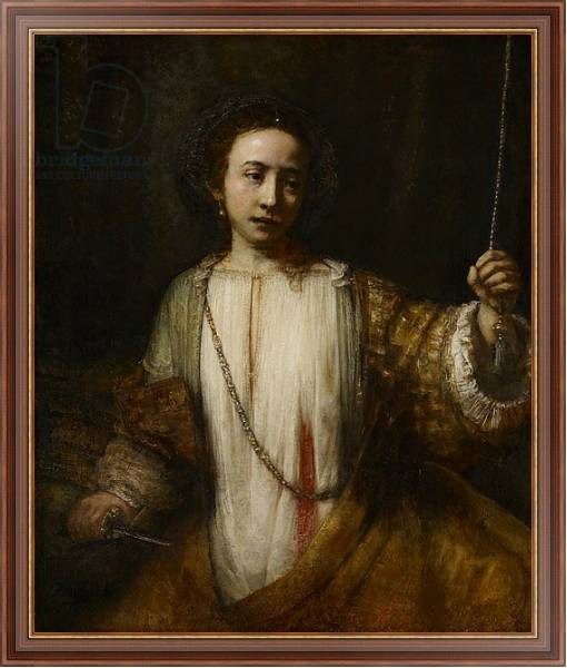 Постер Lucretia, 1666 с типом исполнения На холсте в раме в багетной раме 35-M719P-83