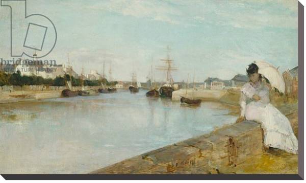 Постер The Harbour at Lorient, 1869 с типом исполнения На холсте без рамы