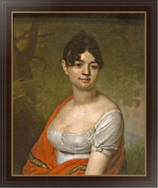 Постер Женский портрет. 1805 с типом исполнения На холсте в раме в багетной раме 1.023.151