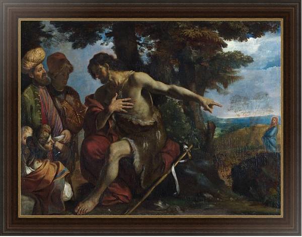 Постер Святой Иоанн Креститель, молящийся на природе с типом исполнения На холсте в раме в багетной раме 1.023.151