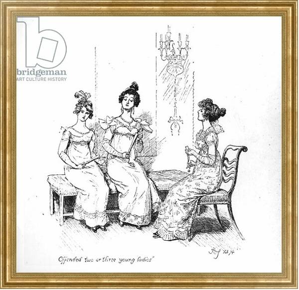 Постер The Bingley sisters from 'Pride and Prejudice' by Jane Austen, 1894 с типом исполнения На холсте в раме в багетной раме NA033.1.051