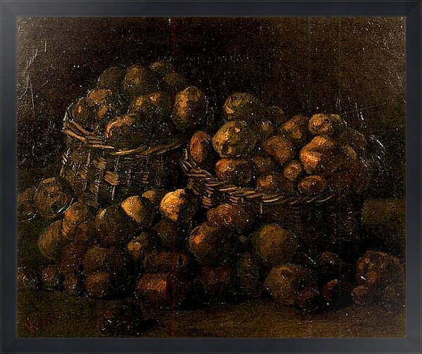 Постер Корзины картофеля с типом исполнения На холсте в раме в багетной раме 1727.8010