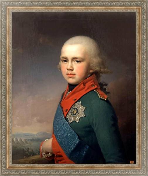 Постер Портрет великого князя Константина Павловича 4 с типом исполнения На холсте в раме в багетной раме 484.M48.310