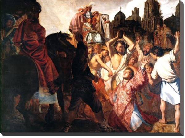 Постер Побиение камнями св. Стефана с типом исполнения На холсте без рамы