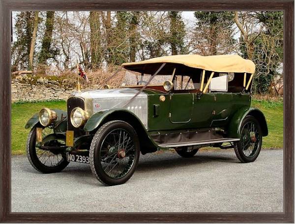 Постер Vauxhall D-Type Tourer '1915 с типом исполнения На холсте в раме в багетной раме 221-02
