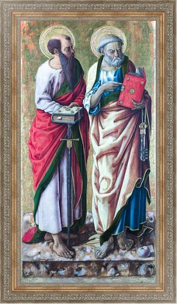 Постер Святые Петр и Павел с типом исполнения На холсте в раме в багетной раме 484.M48.310