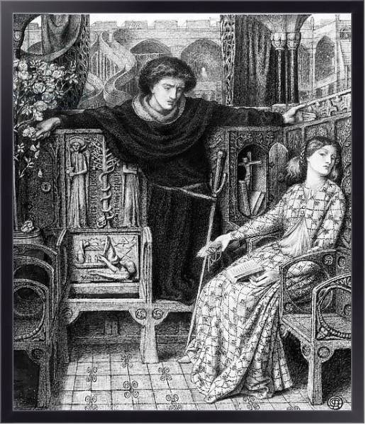 Постер Hamlet and Ophelia, 1858 с типом исполнения На холсте в раме в багетной раме 221-01