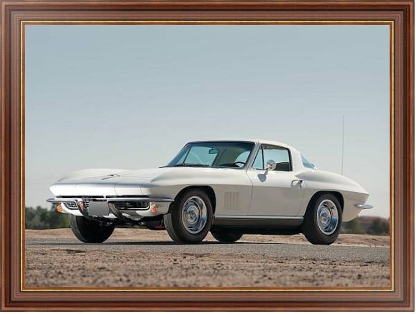 Постер Corvette Sting Ray (C2) '1967 с типом исполнения На холсте в раме в багетной раме 35-M719P-83