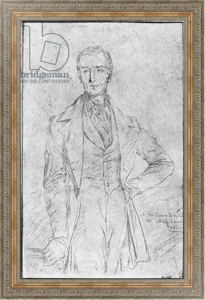 Постер Portrait of Alphonse de Lamartine, 1844 2 с типом исполнения На холсте в раме в багетной раме 484.M48.310