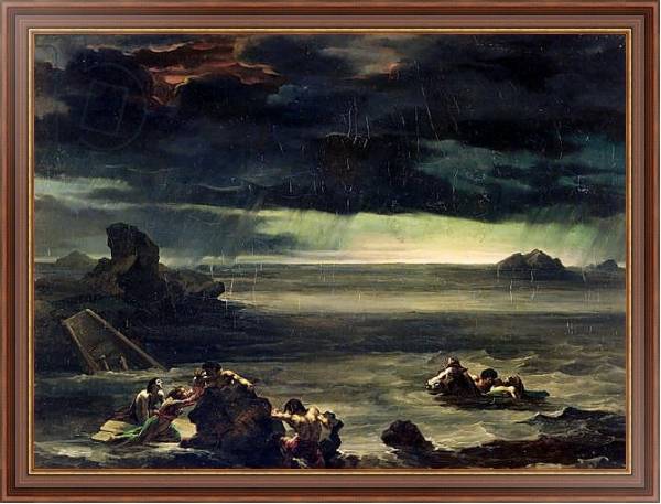 Постер Scene of the Deluge, 1818-20 с типом исполнения На холсте в раме в багетной раме 35-M719P-83