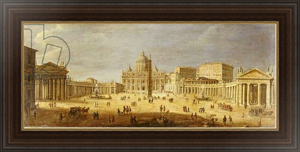 Постер Piazza S. Pietro, Rome с типом исполнения На холсте в раме в багетной раме 1.023.151