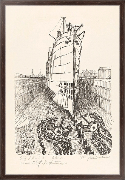 Постер Antwerpen с типом исполнения На холсте в раме в багетной раме 221-02
