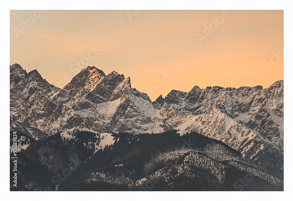 Постер Осеннее утро в горах Татра, Польша с типом исполнения На холсте в раме в багетной раме 221-03