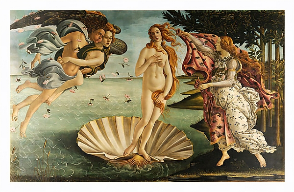 Постер Рождение Венеры 1 с типом исполнения На холсте в раме в багетной раме 221-03