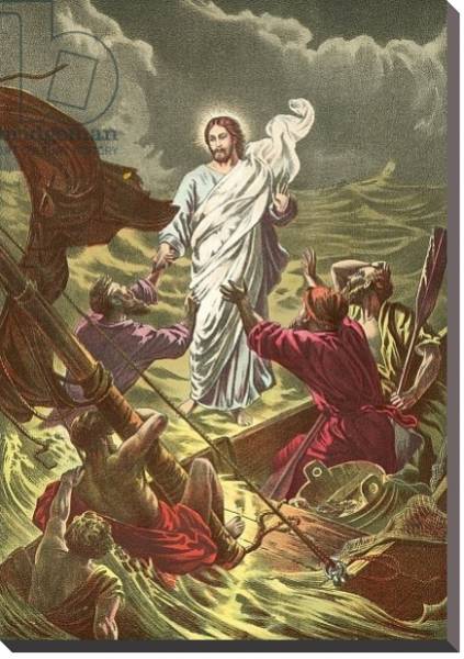 Постер Jesus walking on the water с типом исполнения На холсте без рамы