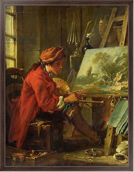 Постер The Painter in his Studio с типом исполнения На холсте в раме в багетной раме 221-02