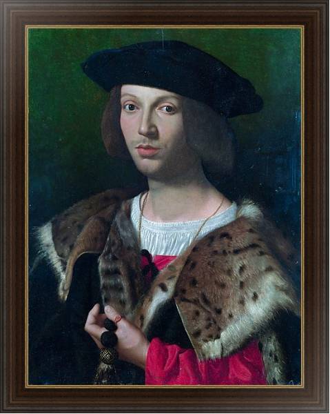 Постер Портрет молодого мужчины 6 с типом исполнения На холсте в раме в багетной раме 1.023.151