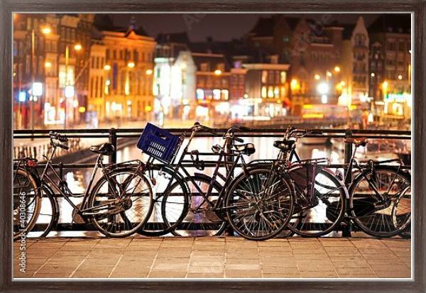 Постер Голландия. Амстердам 13 с типом исполнения На холсте в раме в багетной раме 221-02