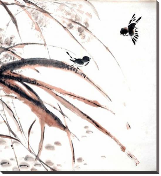 Постер Живопись в китайском стиле 3 с типом исполнения На холсте без рамы