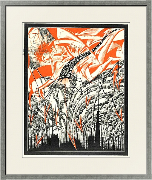 Постер Poster with a personification of Pollution, c.1920 с типом исполнения Под стеклом в багетной раме 1727.2510