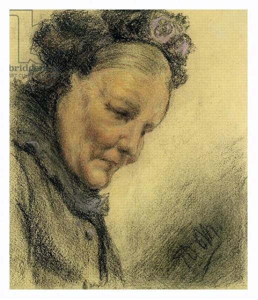 Постер Head of an Old Lady с типом исполнения На холсте в раме в багетной раме 221-03