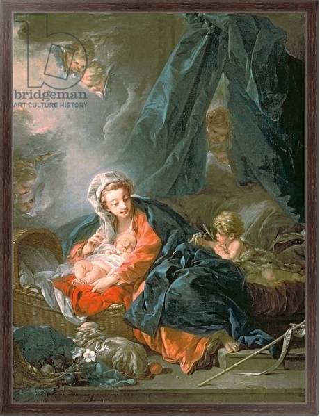 Постер Madonna and Child, 18th century с типом исполнения На холсте в раме в багетной раме 221-02