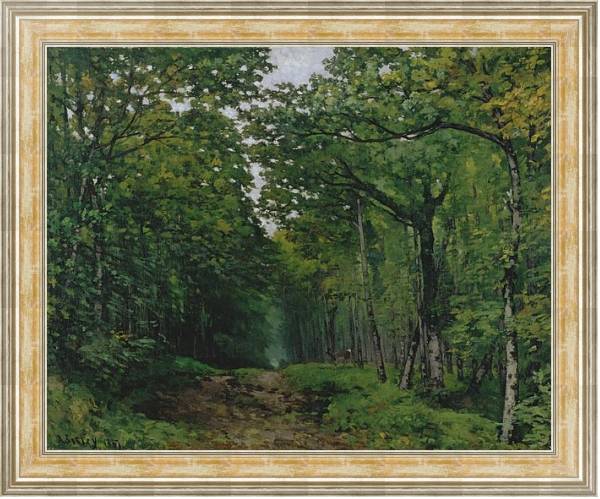 Постер The Avenue of Chestnut Trees at La Celle-Saint-Cloud, 1867 с типом исполнения На холсте в раме в багетной раме NA053.0.115