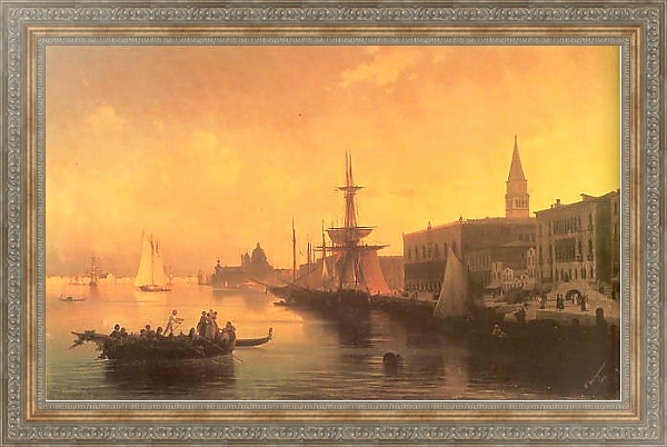 Постер Венеция 4 с типом исполнения На холсте в раме в багетной раме 484.M48.310